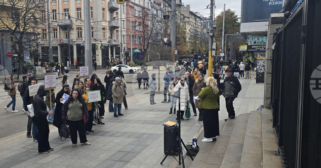 Протестиращи пред Съдебната палата се обявиха против предлагани промени в Семейния кодекс, свързани със споделеното родителство