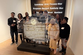 Vandalized Lynching Marker