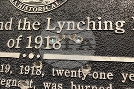 Vandalized Lynching Marker