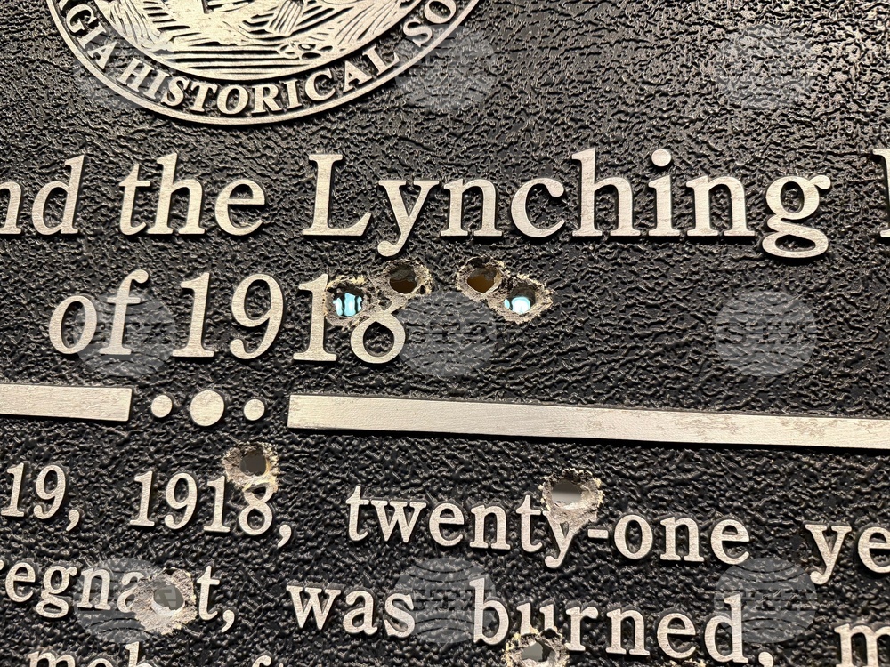 Vandalized Lynching Marker