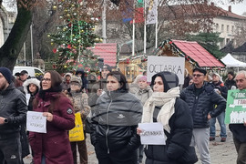 Плевен - граждани - протест с искане за оставка на правителството