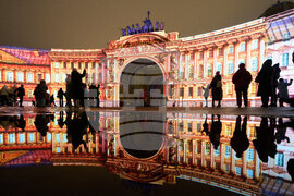 APTOPIX Russia Light Show