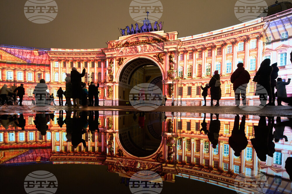 APTOPIX Russia Light Show