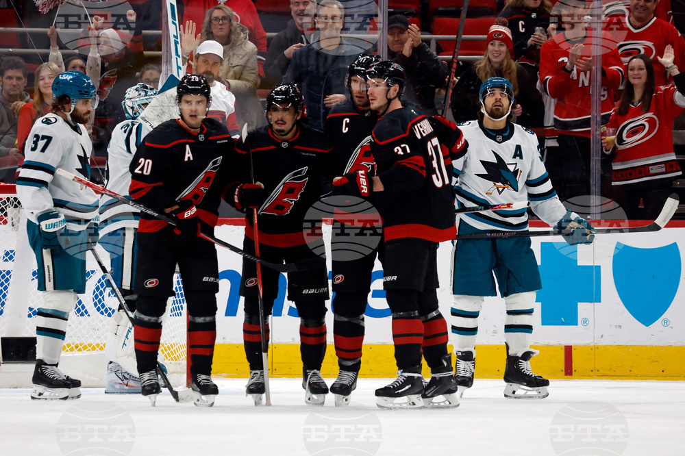 Sharks Hurricanes Hockey