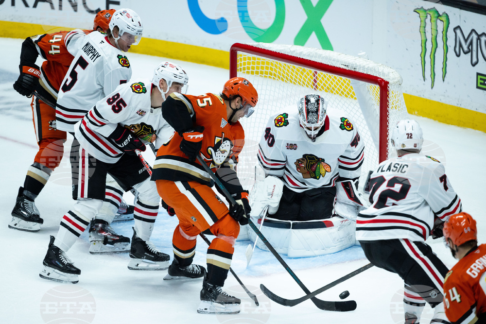 Blackhawks Ducks Hockey