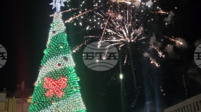 С празнична програма и включване на светлините на коледната елха в Петрич започнаха коледно-новогодишните тържества в общината