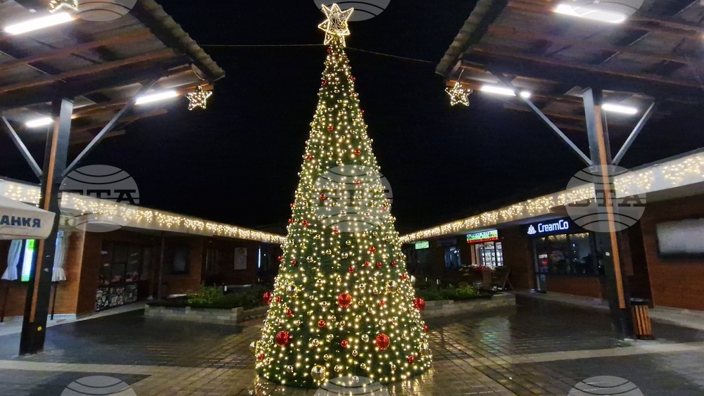 Троян - запалване на коледните светлини