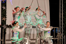 Разград - коледна елха - празнични светлини