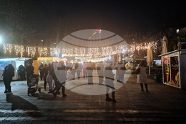 Разград - коледна елха - празнични светлини