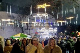 Разград - коледна елха - празнични светлини