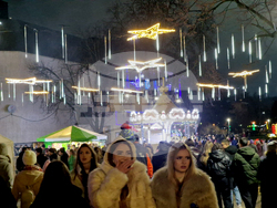 Разград - коледна елха - празнични светлини