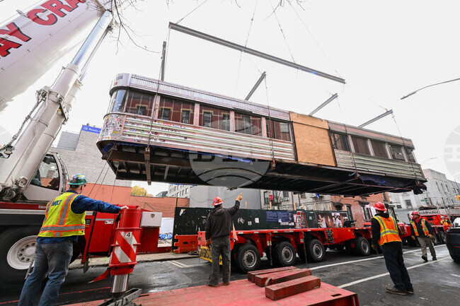 Iconic Diner Craned to New Home at Steiner Studios in Brooklyn