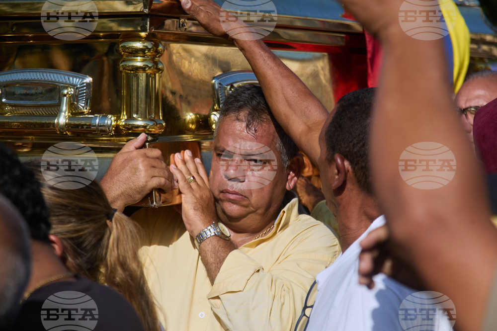 CORRECTION Venezuela Opposition Funeral