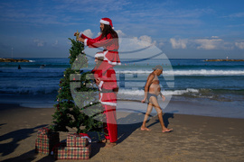 APTOPIX Israel Christmas
