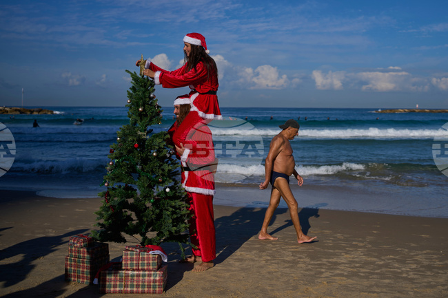 APTOPIX Israel Christmas