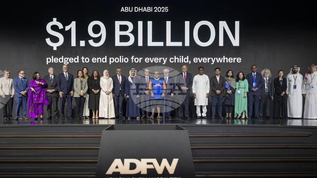 УАМ: Световни лидери и неправителствени организации обещаха 1,9 млрд. долара на дарителски форум в Абу Даби за елиминиране на полиомиелита 