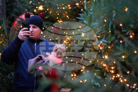 APTOPIX Russia Daily Life Holiday Lights