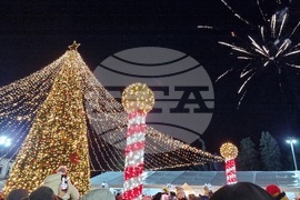 Враца - елха - коледни светлини