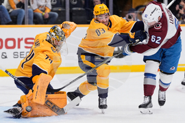 APTOPIX Avalanche Predators Hockey