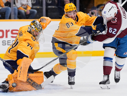 APTOPIX Avalanche Predators Hockey