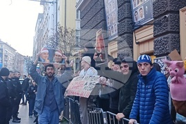 НАТФИЗ - студенти - демонстрация срещу правителството