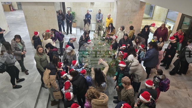 Деца със специални образователни потребности украсиха елхата в областната администрация в Ловеч