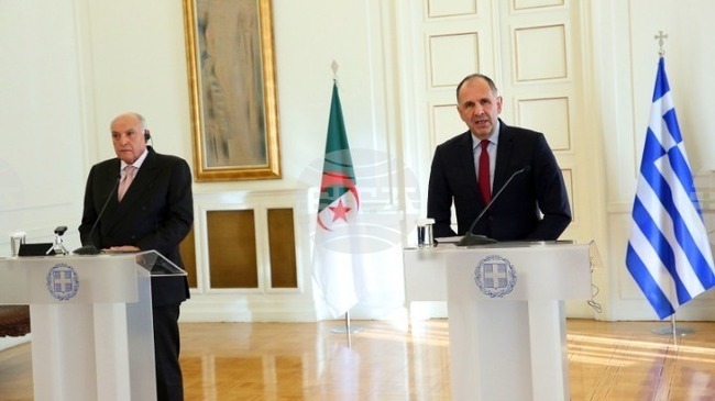 АНА-МПА: Обединяваме гласовете си въз основа на международното право, каза гръцкият външен министър след среща с алжирския си колега