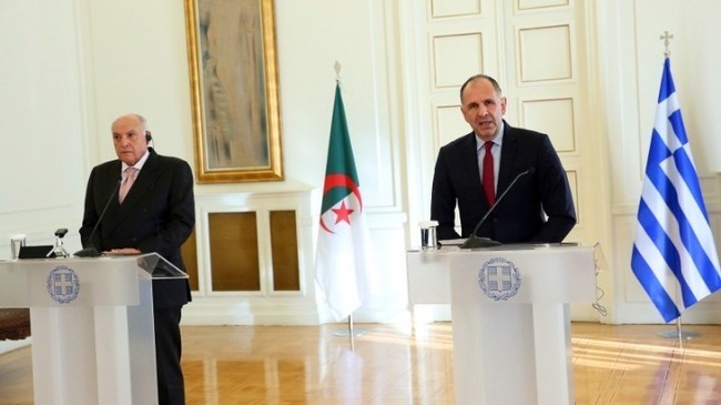 АНА-МПА: Обединяваме гласовете си въз основа на международното право, каза гръцкият външен министър след среща с алжирския си колега