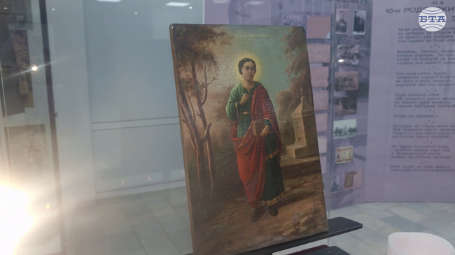 Реставрираната бойна икона на Десети пехотен Родопски полк е показана за първи път в изложба в Регионалния музей на Хасково