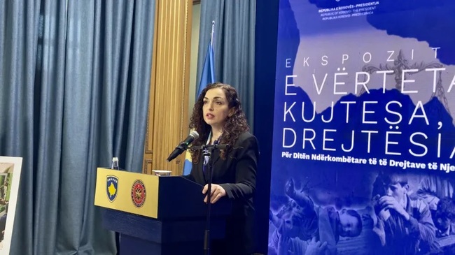 КосоваПрес: 26 години след войната, справедливостта все още липсва; няма да позволим истината да бъде изопачена, каза президентът на Косово 