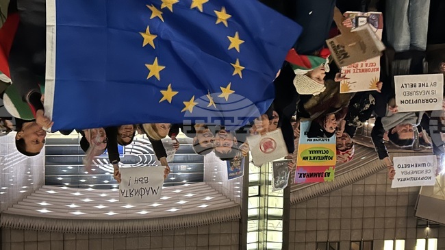 Българи се събраха пред ЕП в Брюксел на протест срещу корупцията у нас