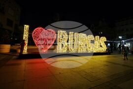 Бургас - светещ надпис