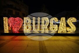 Бургас - светещ надпис