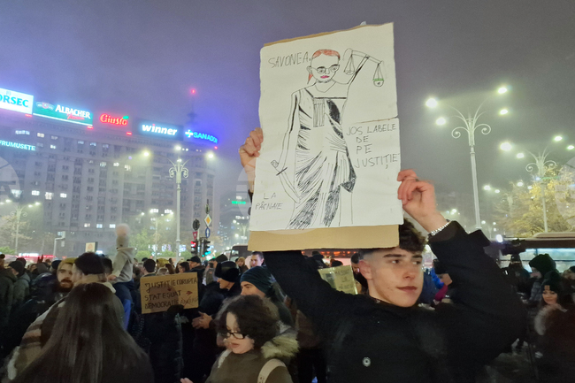 Румъния - Букурещ - правосъдие - протест