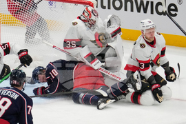 APTOPIX Seantors Blue Jackets Hockey