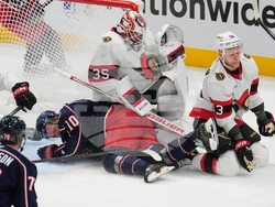 APTOPIX Seantors Blue Jackets Hockey