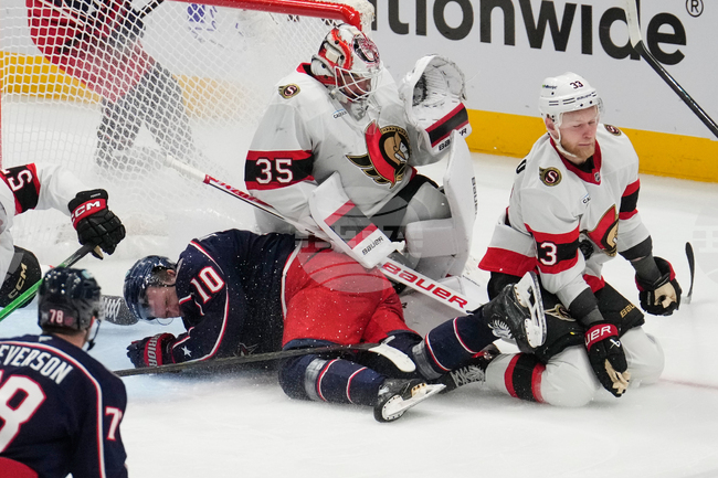 APTOPIX Seantors Blue Jackets Hockey