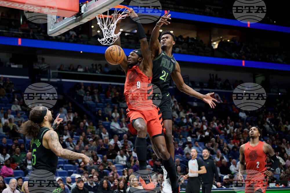 Trail Blazers Pelicans Basketball