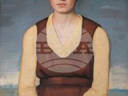 Карл Йорданов, Портрет на Васка Емануилова, 1935 г., маслени бои, фонд Галерия Васка Емануилова, филиал на Софийска градска художествена галерия. Снимка: СГХГ