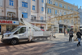 Пловдив - коледна украса - инцидент