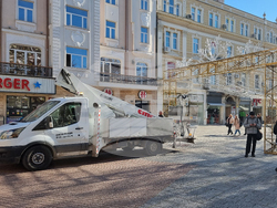 Пловдив - коледна украса - инцидент