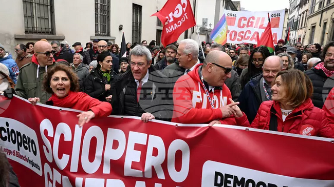 АНСА: Обща стачка срещу проектобюджета на Италия за 2026 г. предизвика транспортни смущения и затвори училища