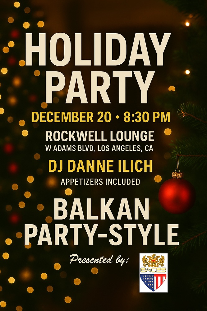 Празнично тържество в балкански стил организира Българо-американското културно-образователно общество в Калифорния 