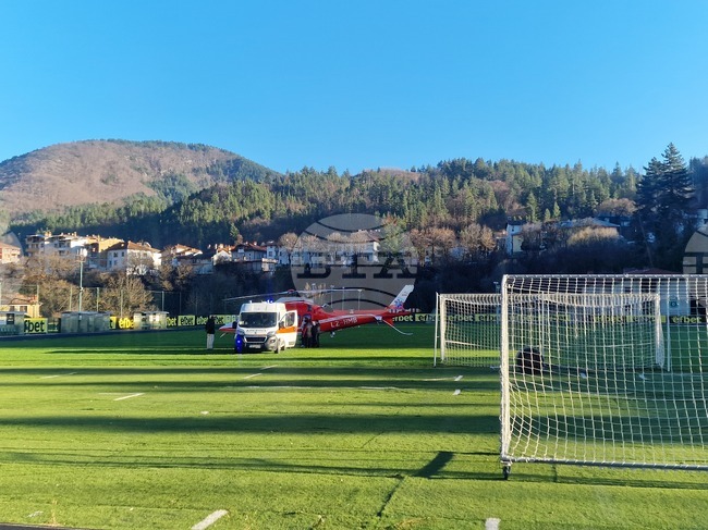 С медицински хеликоптер транспортираха в Пловдив мъж на 50 години с черепно-мозъчна травма