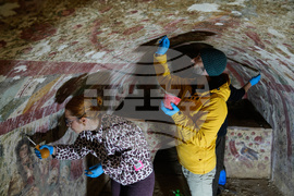 APTOPIX Turkey Tomb Fresco