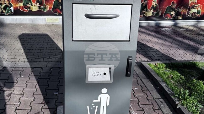 Соларен контейнер за събиране и пресоване на отпадъци е поставен в Шумен 