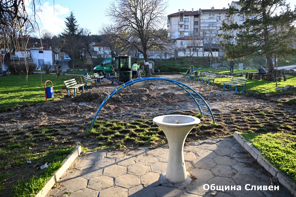 Започна цялостно реновиране на площад „17 януари“ в Сливен