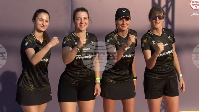 Женският национален отбор на България спечели сребърни медали на първото Световно първенство по Air Badminton в ОАЕ