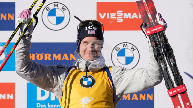 Норвежецът Йохан-Олав Ботн спечели преследването от Световната купа по биатлон в Анеси