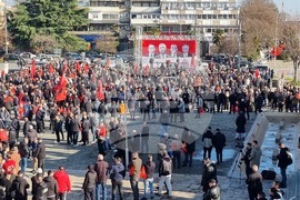 Македония - протест